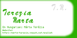 terezia marta business card