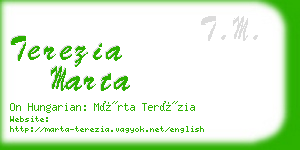 terezia marta business card